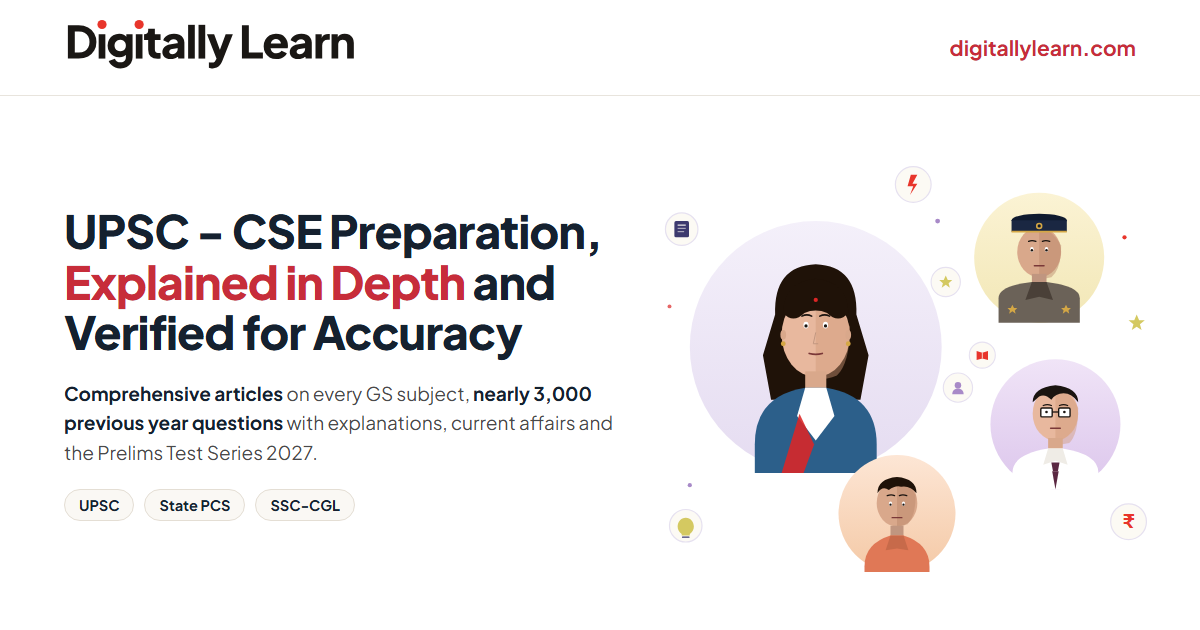 UPSC - CSE Notes, Current Affairs & PYQs | Digitally Learn