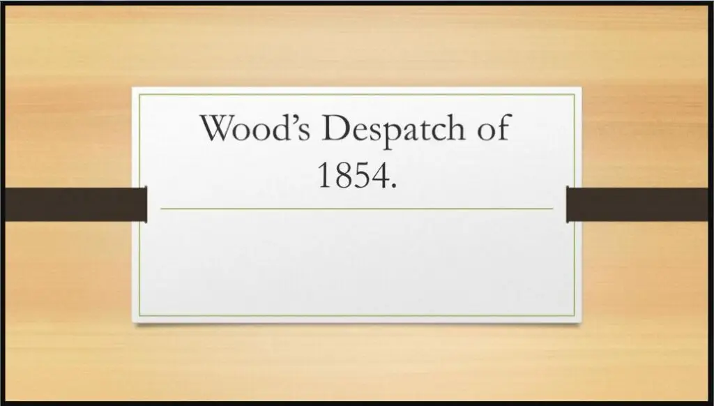 wood's despatch of 1854 or magna carta of english education in india