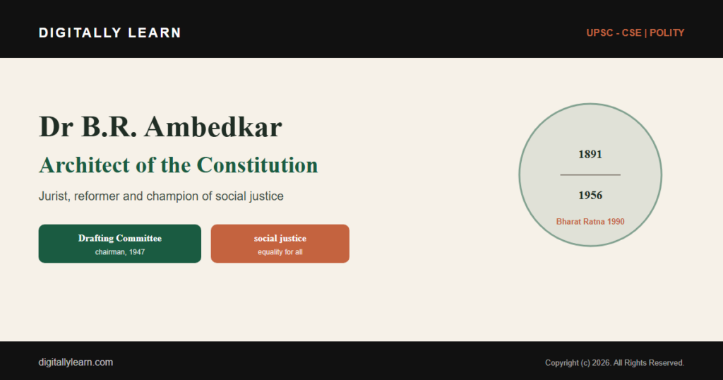Dr B.R. Ambedkar: Architect of the Constitution and Social Reformer