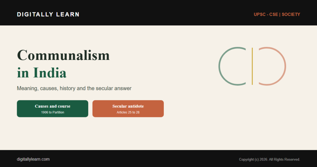 Communalism in India: Meaning, Causes and Secularism