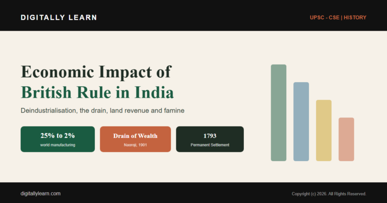 Economic Impact of British Rule in India (UPSC GS-I)