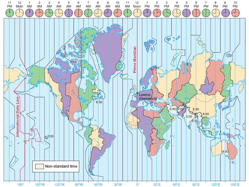 24 time zones of the world IAS UPSC gk Today PCS UPPCS UPPSC