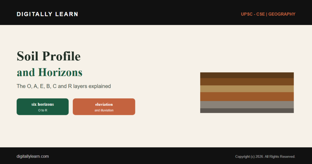 Soil Profile and Horizons: The O, A, E, B, C and R Layers