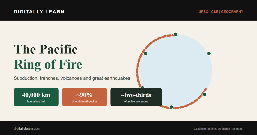 The Pacific Ring of Fire: Map, Volcanoes and Earthquakes