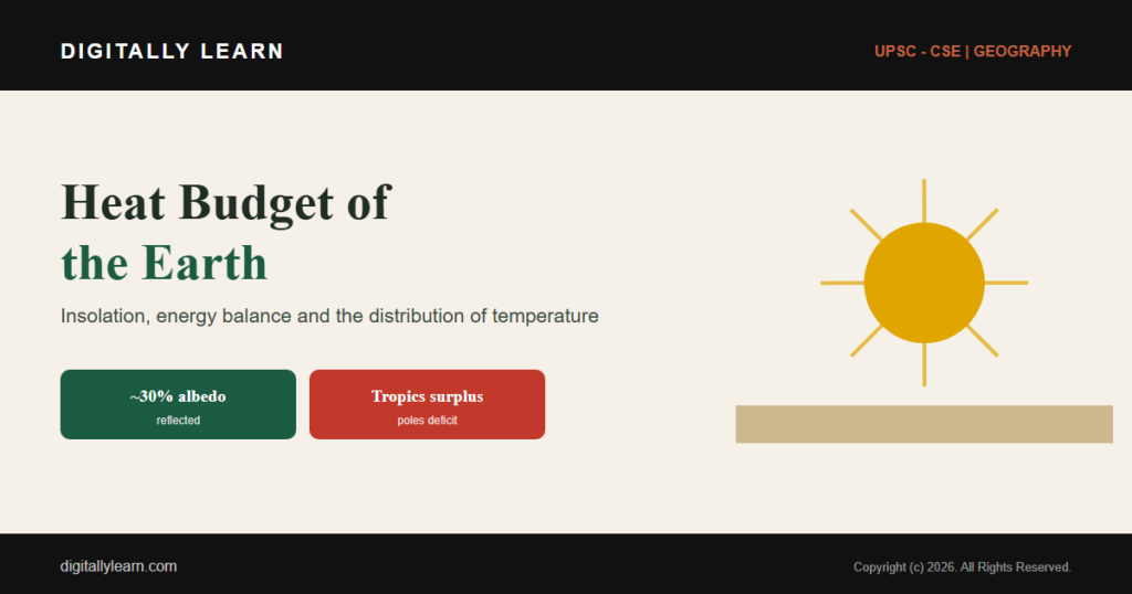 Heat Budget of the Earth and the Distribution of Temperature