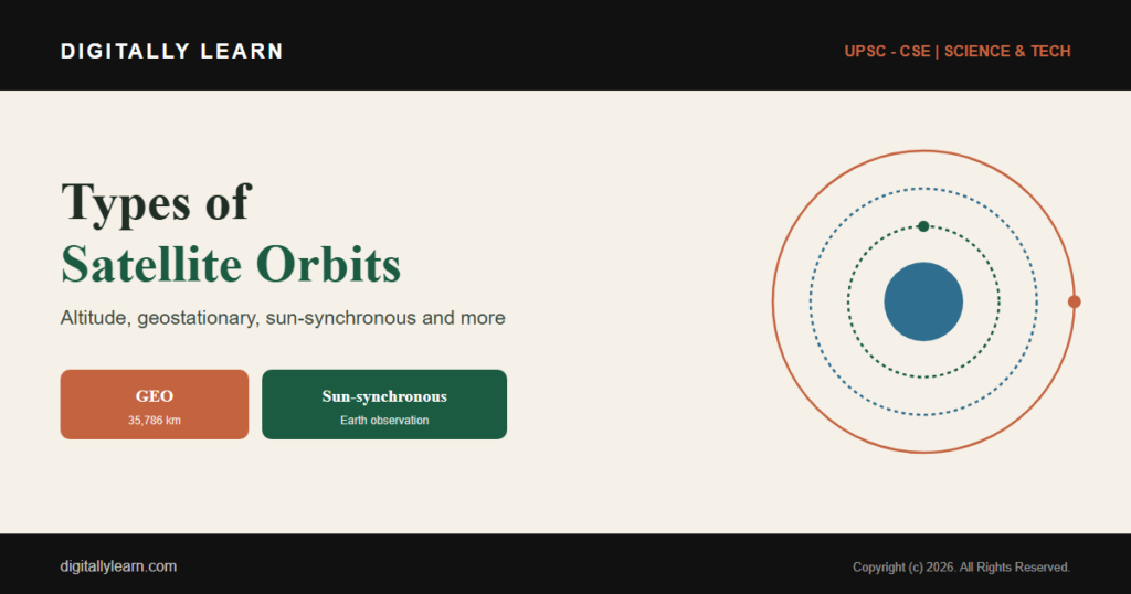Types of Satellite Orbits: Altitude, Geostationary and Polar Orbits