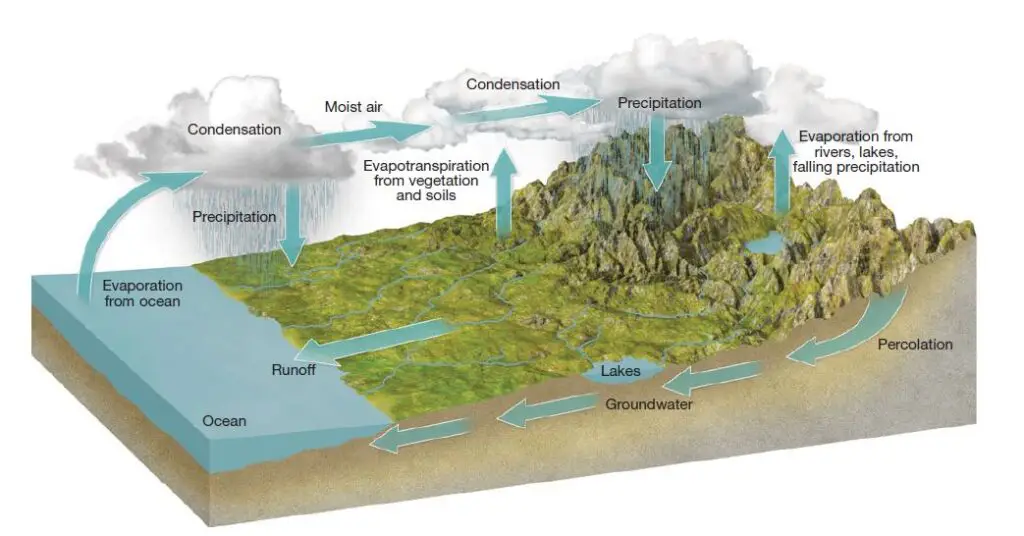 Hydrological cycle in detail description | UPSC