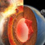 Relics of huge primordial collision reside in Earth’s deep interior