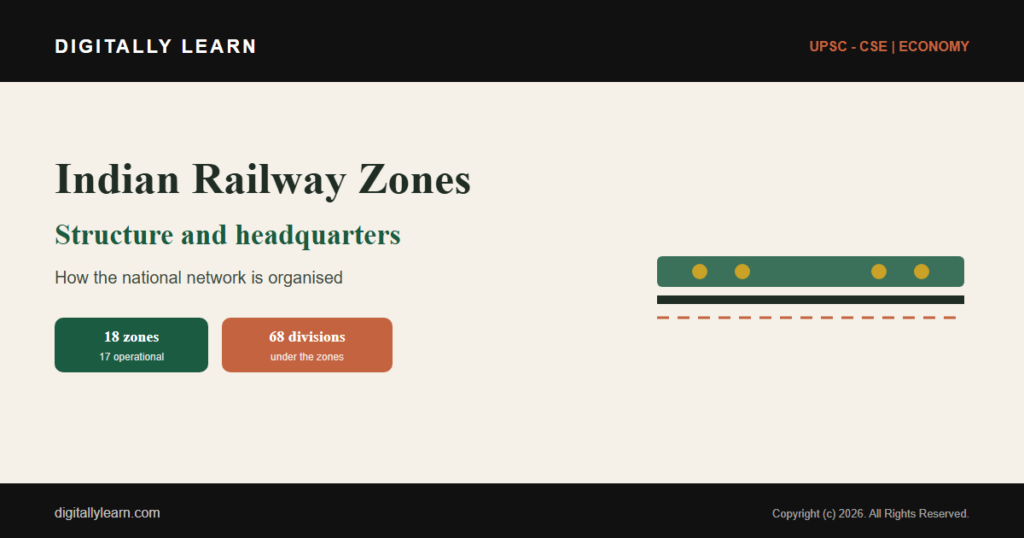 Indian Railway Zones: The 18 Zones and Their Headquarters