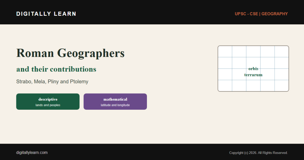 Roman Geographers and Their Contributions to Geography