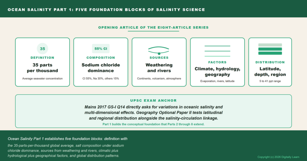 Ocean Salinity Part 1: Definition, Composition, Sources, Factors, and Distribution