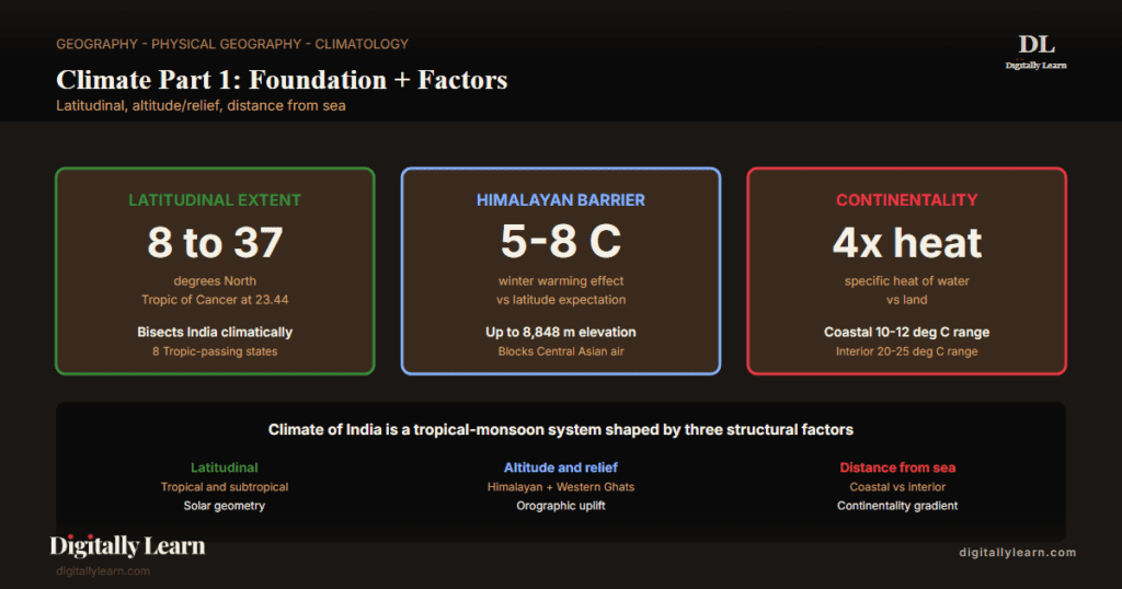 Climate Part 1: Foundation and Factors Influencing Indian Climate