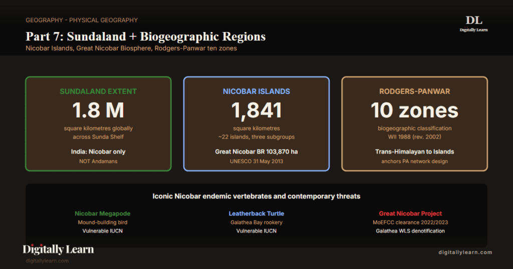 Biodiversity Part 7: Sundaland Hotspot, Nicobar Islands, Biogeographic Regions of India