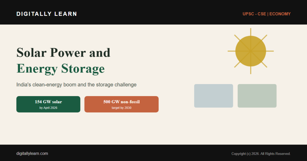 India’s Solar Power and the Energy Storage Challenge