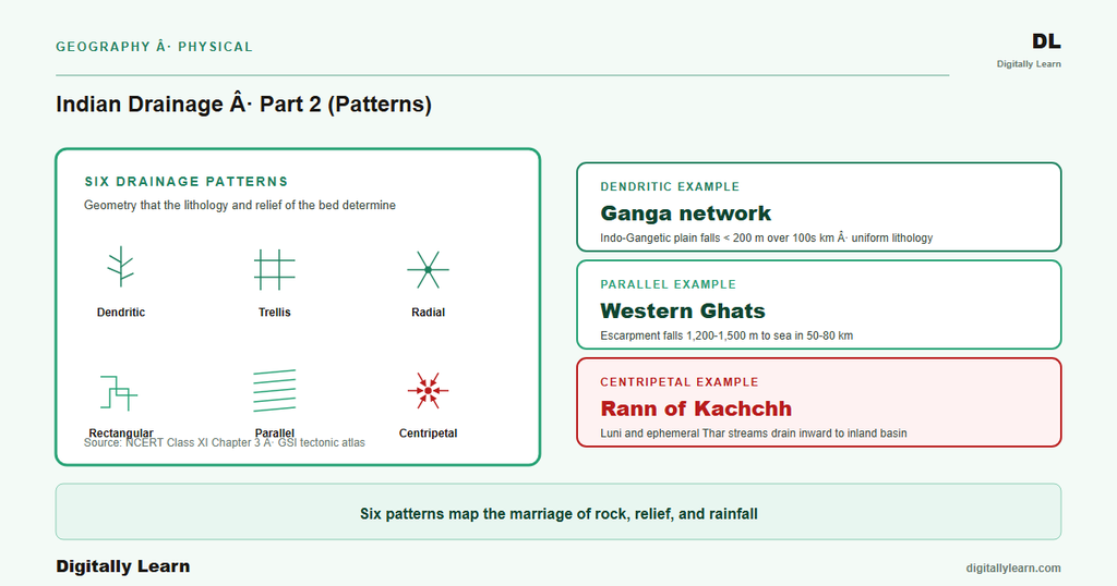 Indian Drainage System Part 2: Drainage Patterns and Their Indian Examples