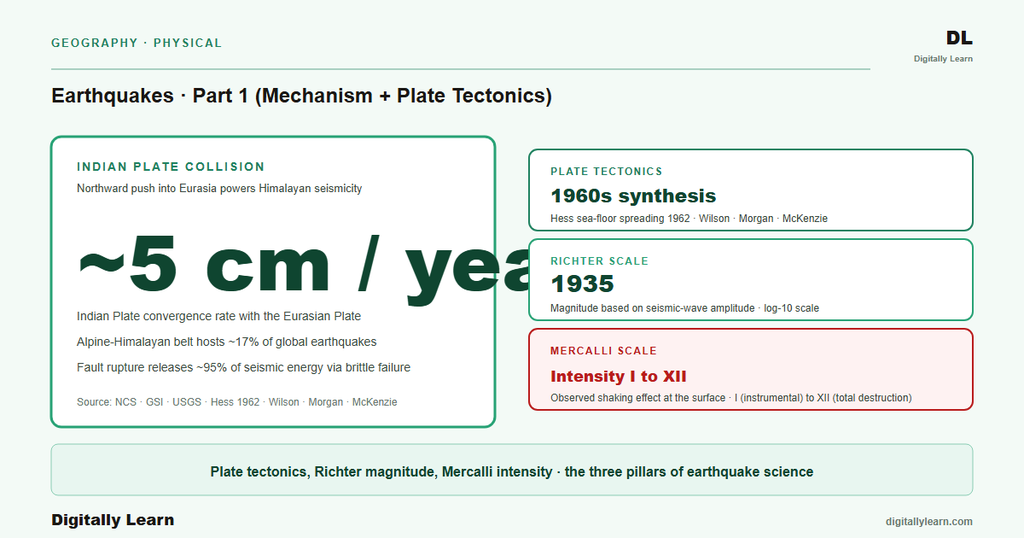 Earthquakes Part 1: Mechanism, Plate Tectonics, and Wave Physics