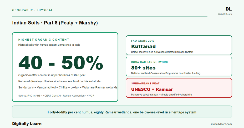 Soils Part 8: Peaty and Marshy Soil (Kuttanad Kari, Sundarbans, Coastal Wetlands)