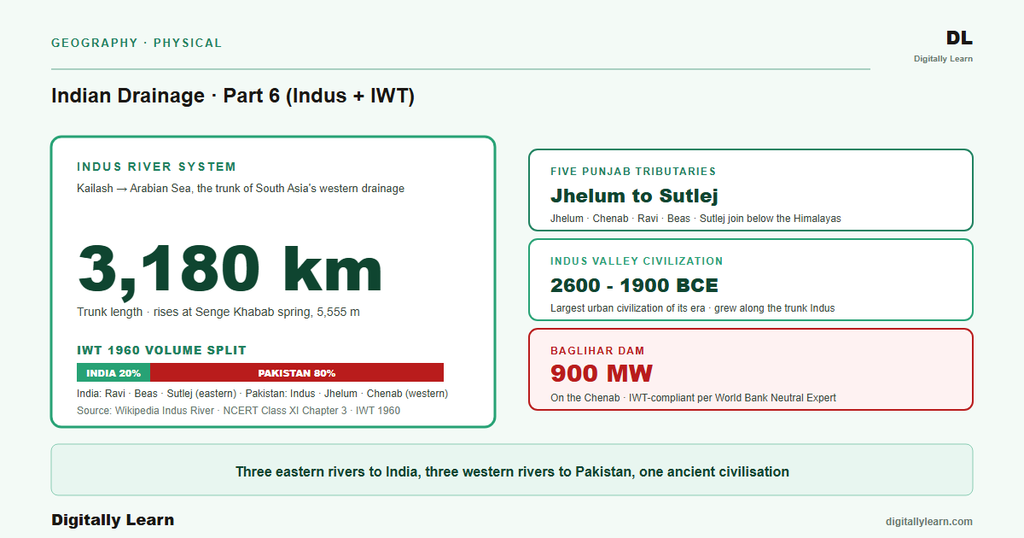 Indian Drainage System Part 6: Indus River, Five Tributaries, and the Indus Waters Treaty