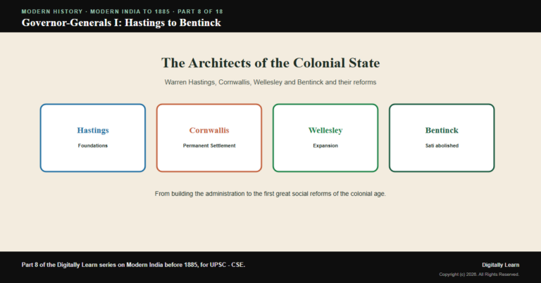 The Early Governor-Generals: Warren Hastings to Lord Bentinck