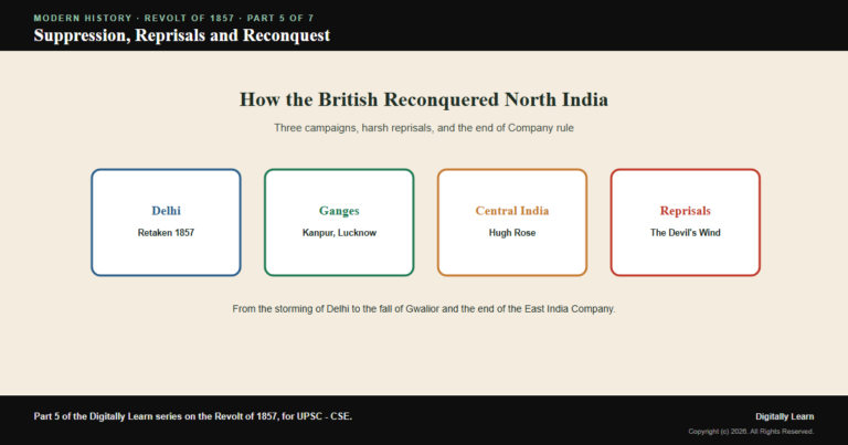 The Suppression of the Revolt of 1857: The British Reconquest and Its Reprisals