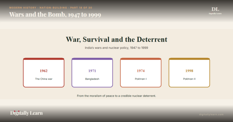 Wars and the Bomb, 1947 to 1999