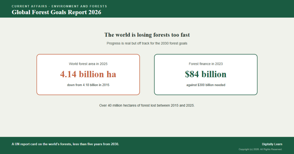 Global Forest Goals Report 2026: Forests Off Track for 2030