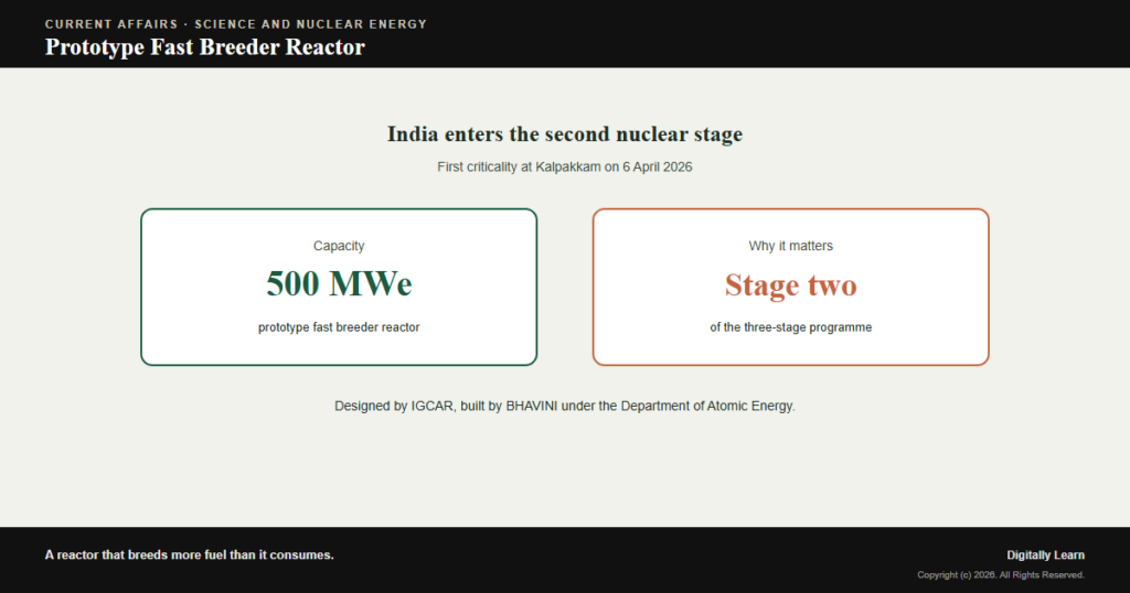 Prototype Fast Breeder Reactor Attains First Criticality